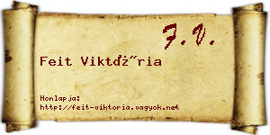 Feit Viktória névjegykártya